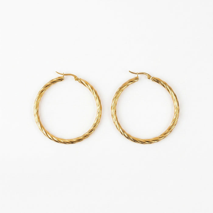 Gold plated hoops